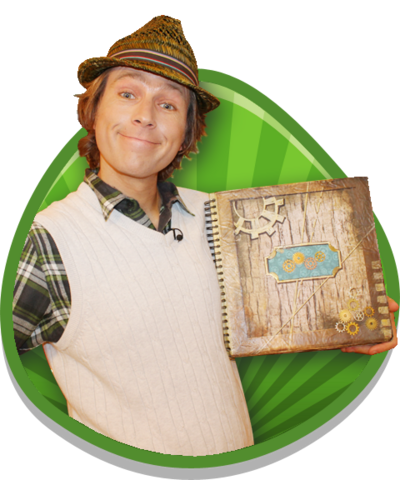 Mr Bloom holding the log book.