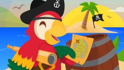 Parrot in a Pirates scene