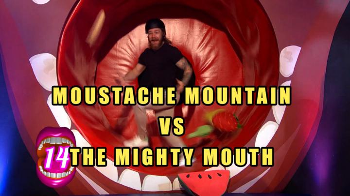 Trent Seven and Tyler Bate aka Moustache Mountain WWE UK WWE wrestler superstars play tongue twister on and  CBBC's Saturday Mash-Up! Joe Tasker and Harpz Kaur - CBBC