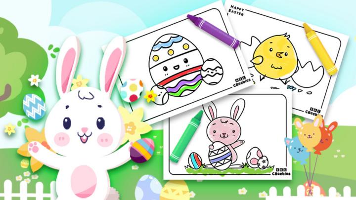 Printable Easter Bunny colouring sheets | Spring colouring sheets ...