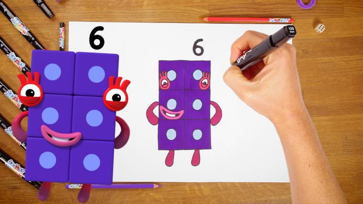 How To Draw Numberblock Six - CBeebies - BBC