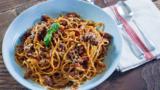 Beef ragu with linguine