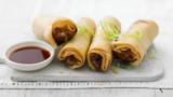 Chicken and vegetable spring rolls