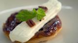 Mini spiced apple tarte tatin with vanilla frozen yoghurt