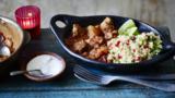 Moroccan lamb tagine with lemon and pomegranate couscous