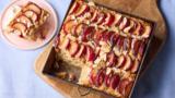 Plum and almond baked oats