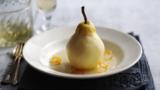 Poached pears in Sauternes