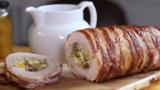 Pork tenderloin stuffed with apricots, apples and ginger