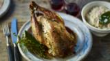 Roast pheasant and bread sauce