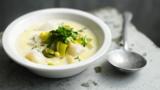 Smoked haddock chowder with leeks and sweetcorn