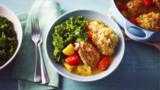 Somerset chicken casserole with sage dumplings