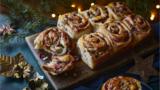 Turkey, stuffing and cranberry Chelsea buns