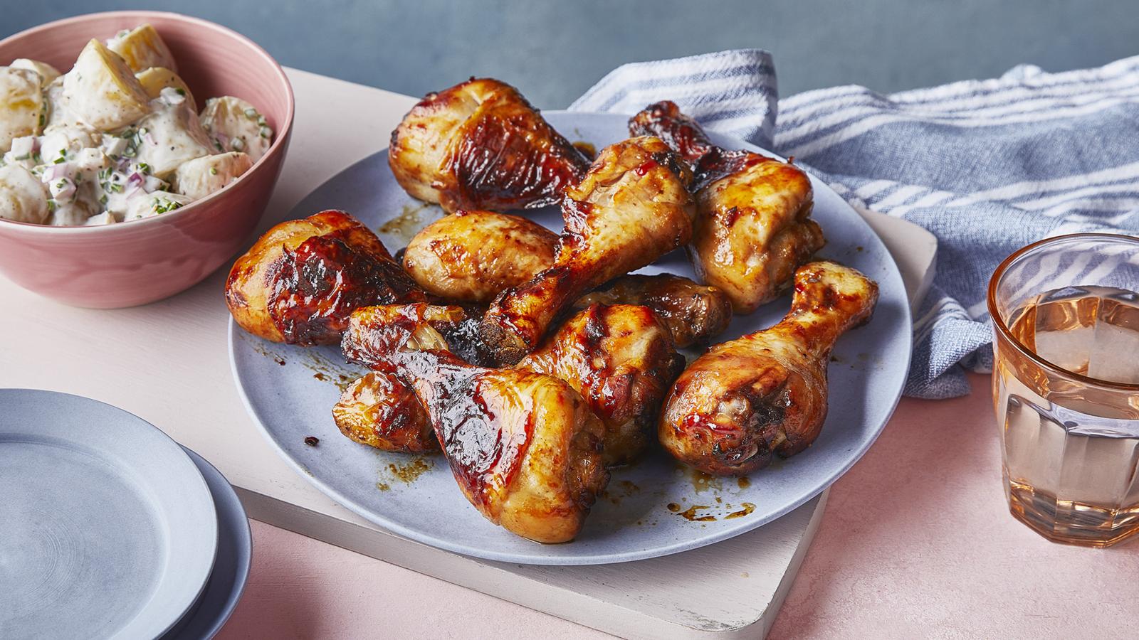 Air fryer sticky chicken drumsticks