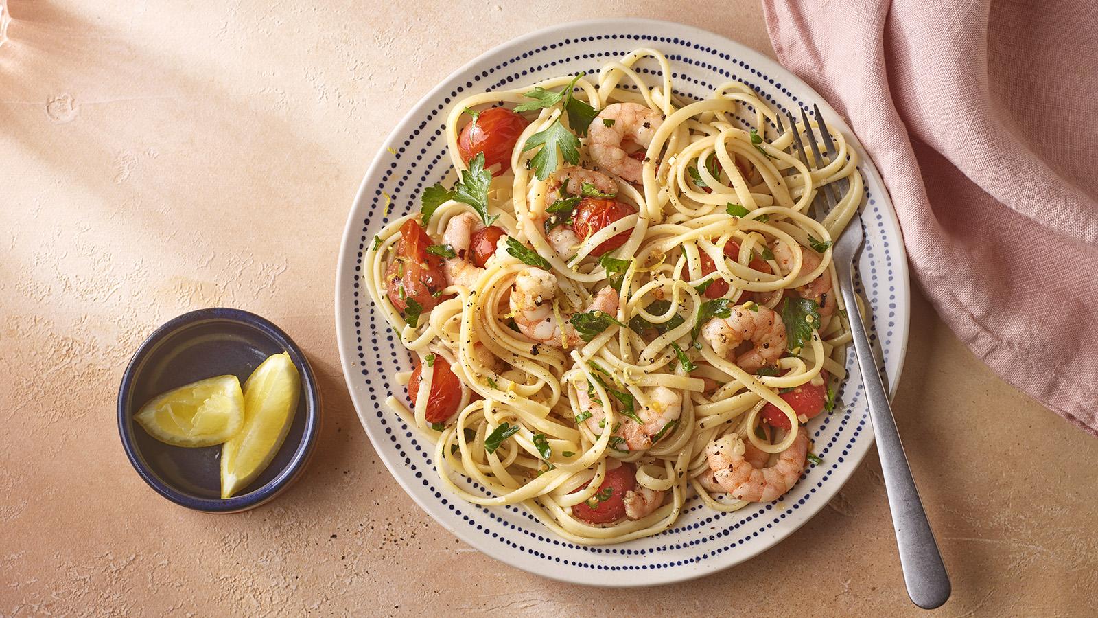 Air fryer chilli prawn linguine recipe - BBC Food