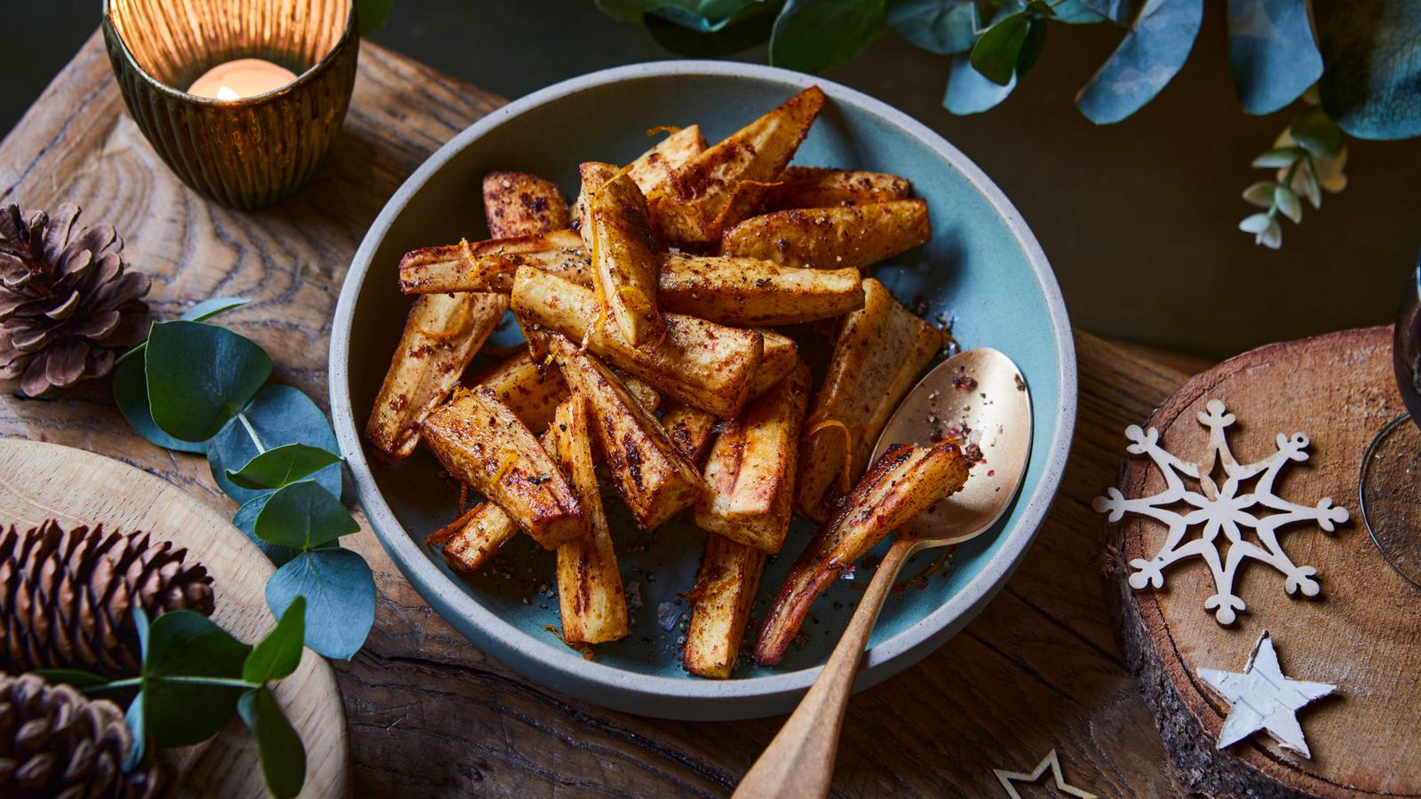 Air fryer parsnips with cinnamon and orange