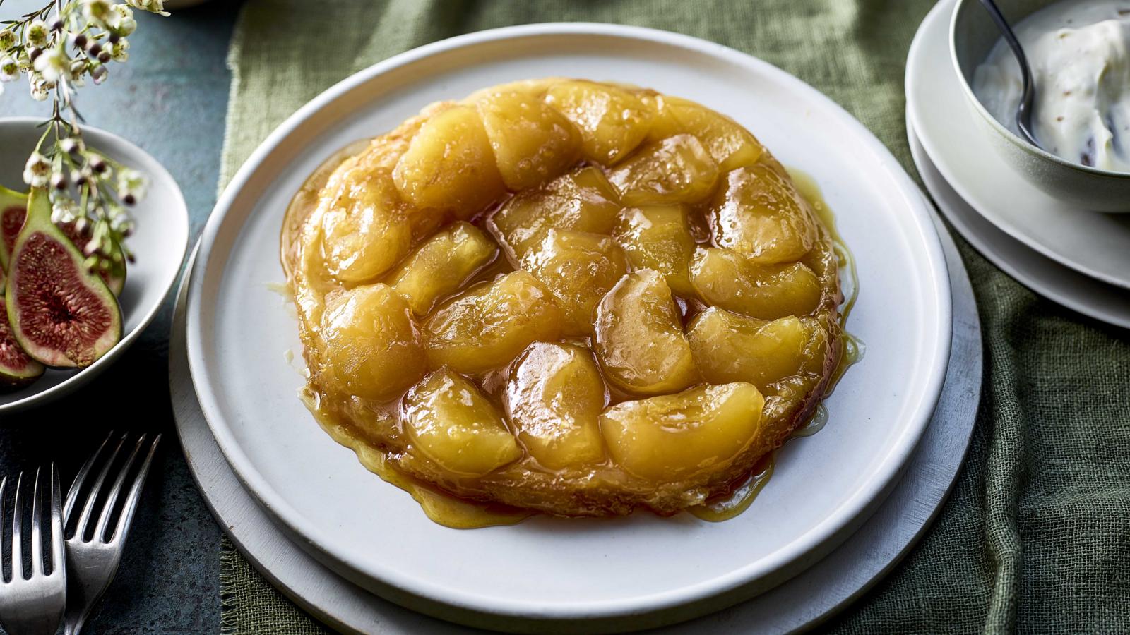 Apple Tarte Tatin With Fig Cr Me Fra Che Recipe Bbc Food