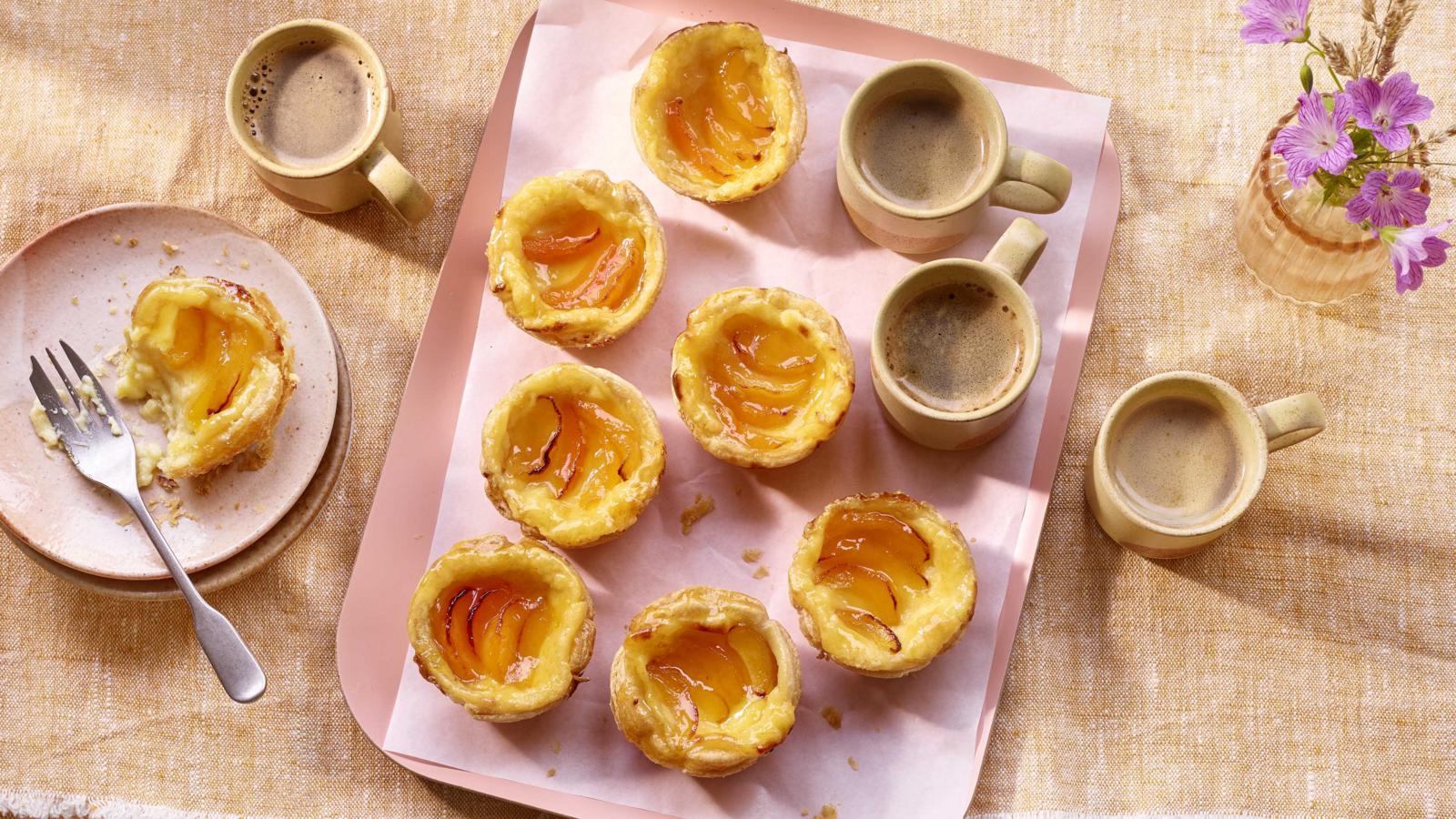 Apricot Portuguese tarts