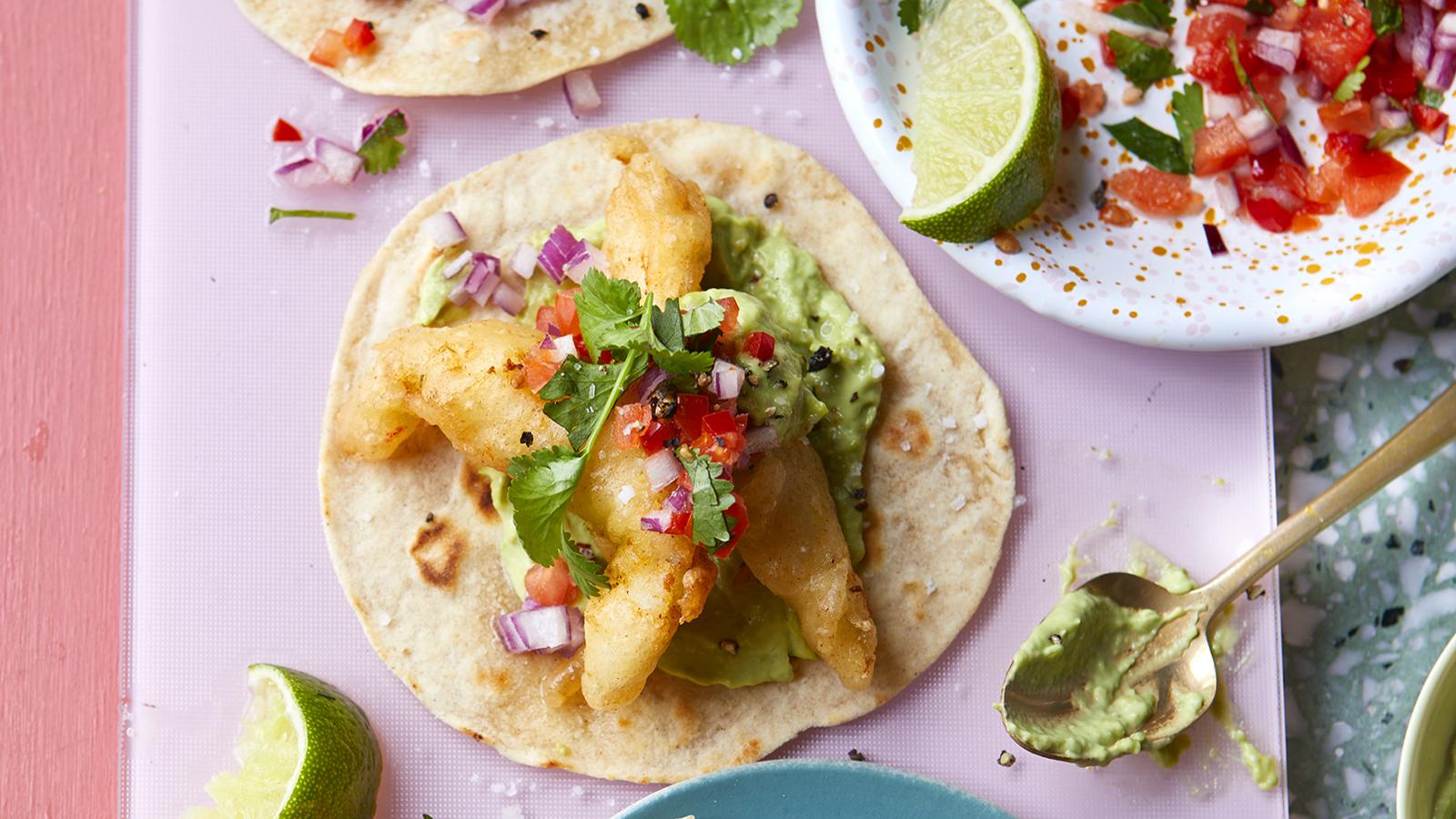 Baja-style fish tacos