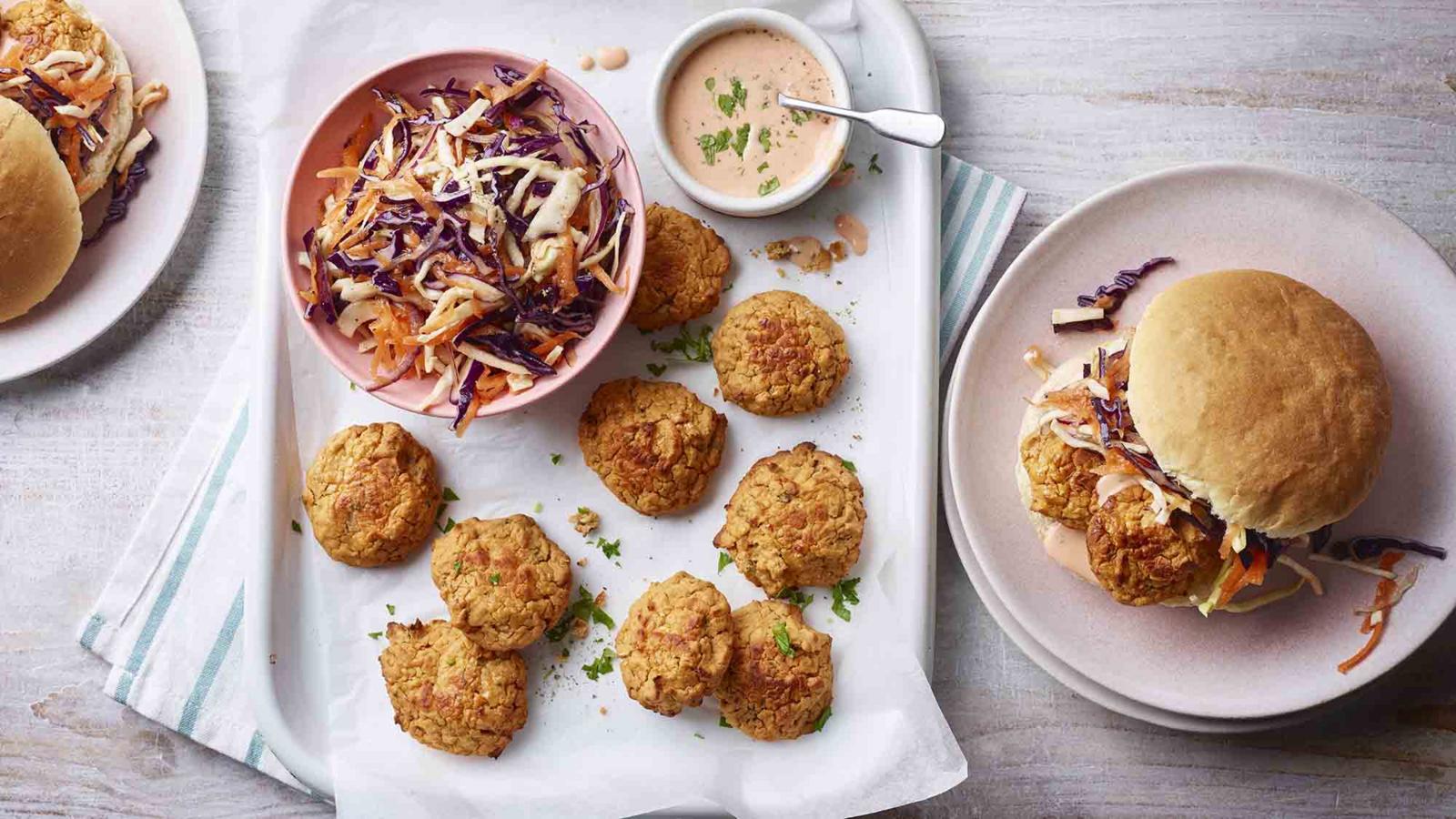 Baked bean falafel 