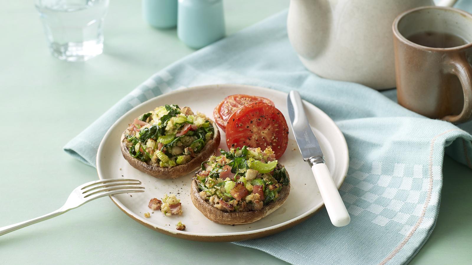 Lighter baked mushrooms