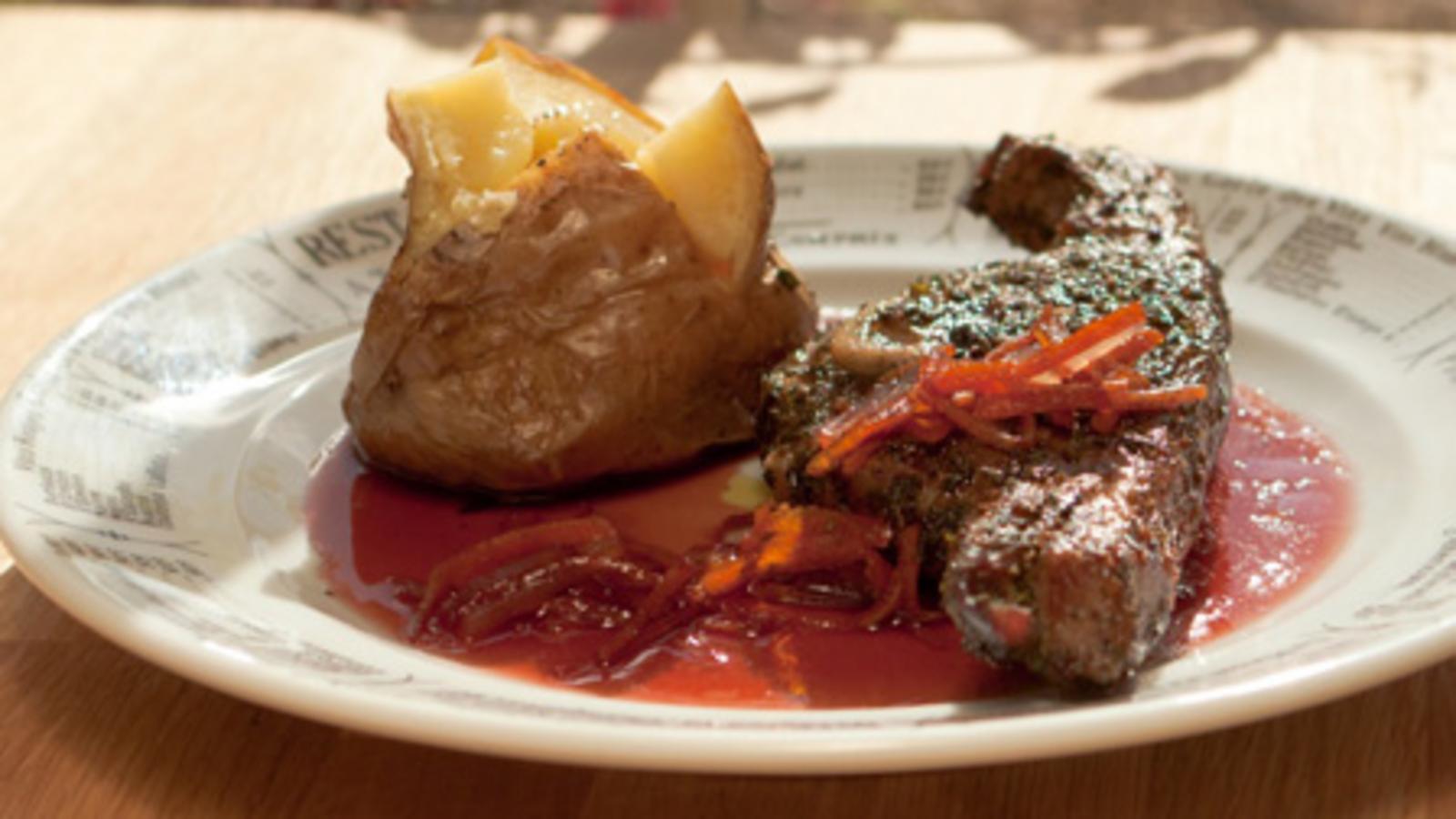 Barnsley chops with Cumberland sauce