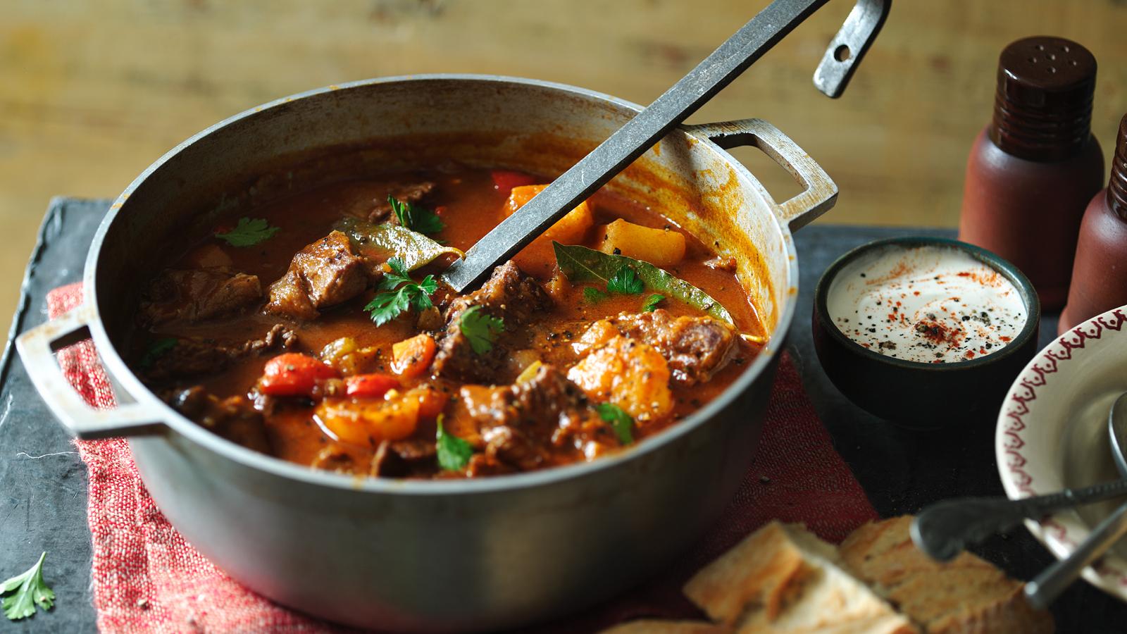 Beef goulash soup (Gulyas leves)