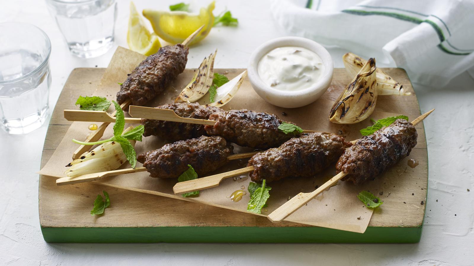 Beef mince kebabs 