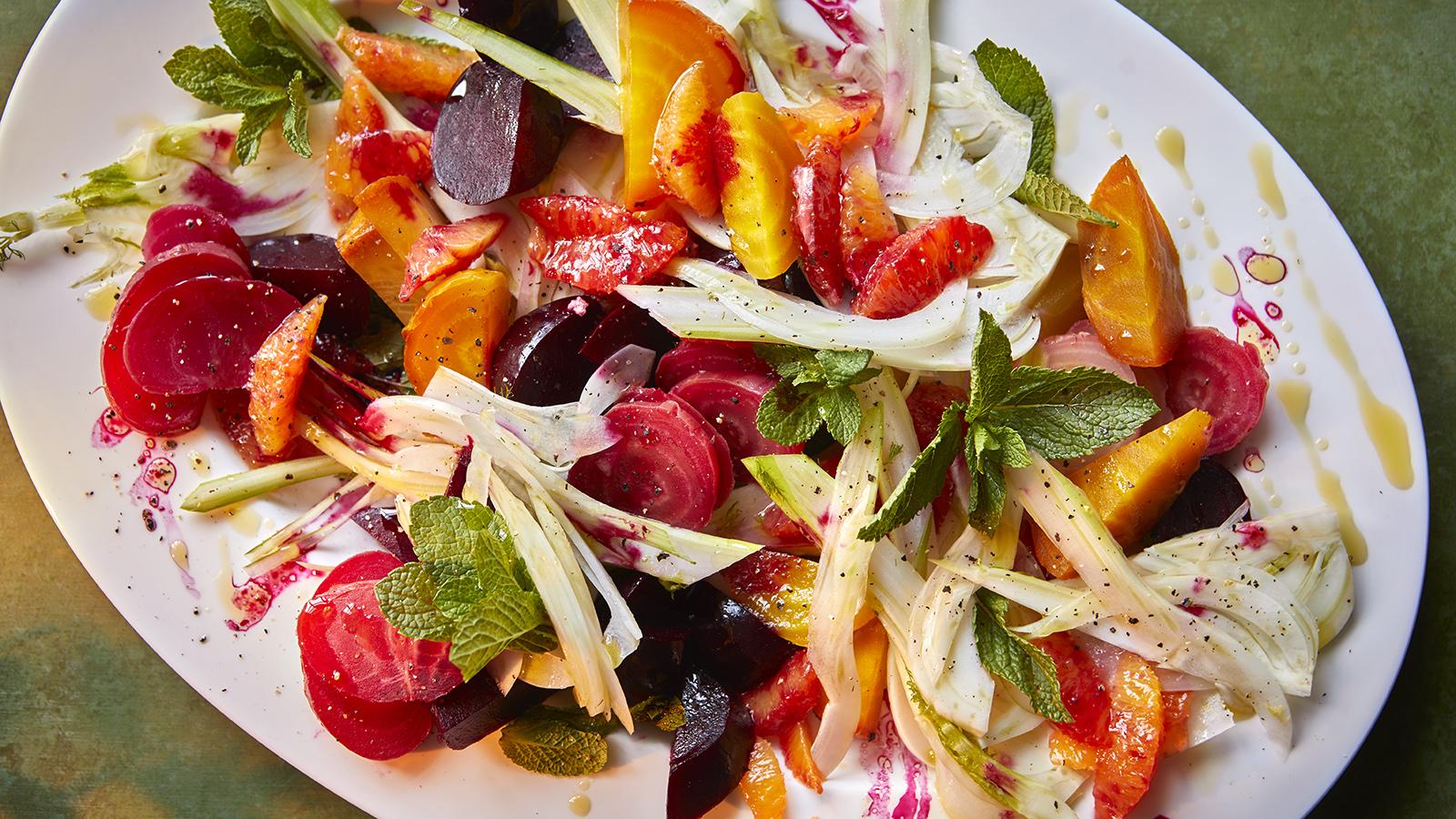 Beetroot, blood orange and fennel salad