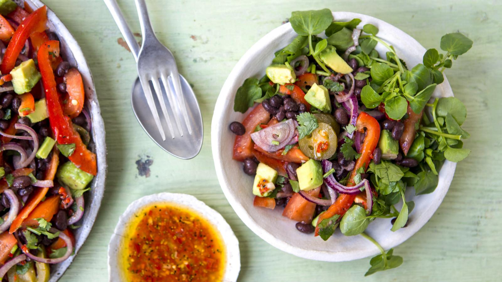 Black bean and avocado salad recipe - BBC Food