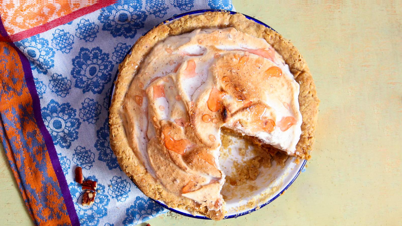 Blood orange Halloween pumpkin pie