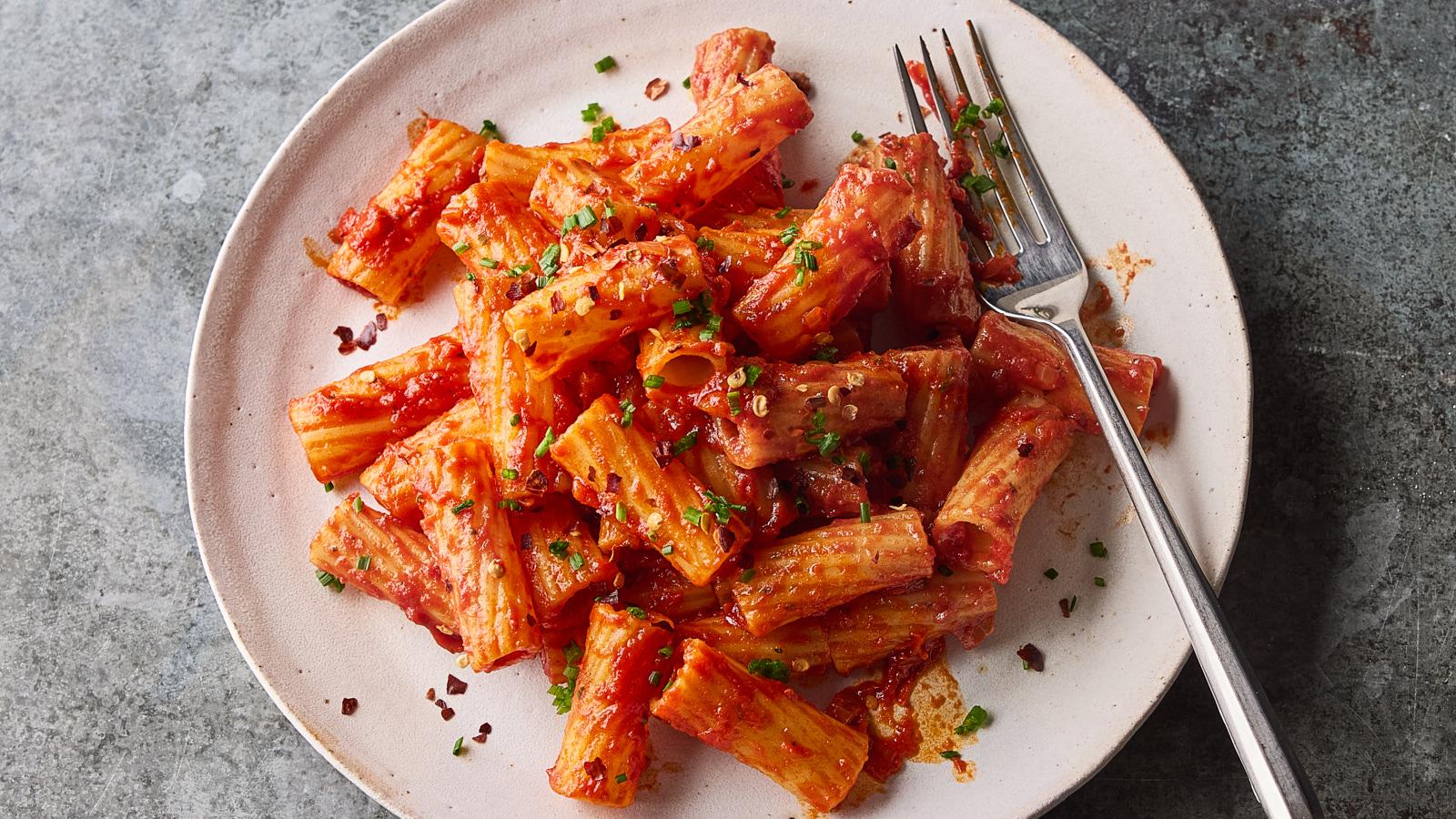 Bloody Mary rigatoni 