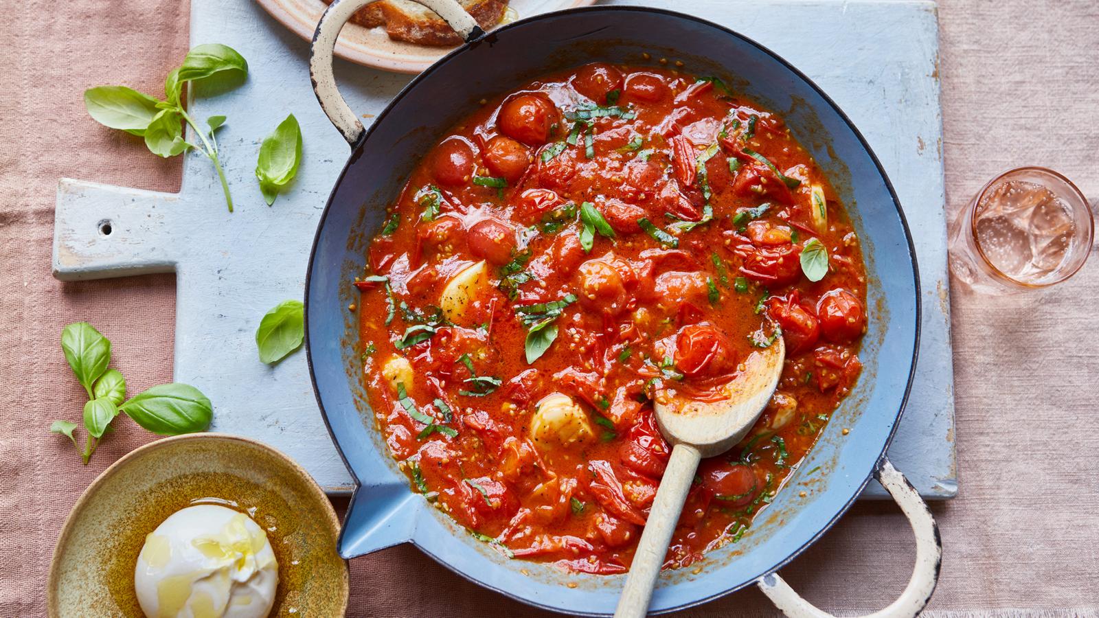 Burst cherry tomato sauce recipe - BBC Food