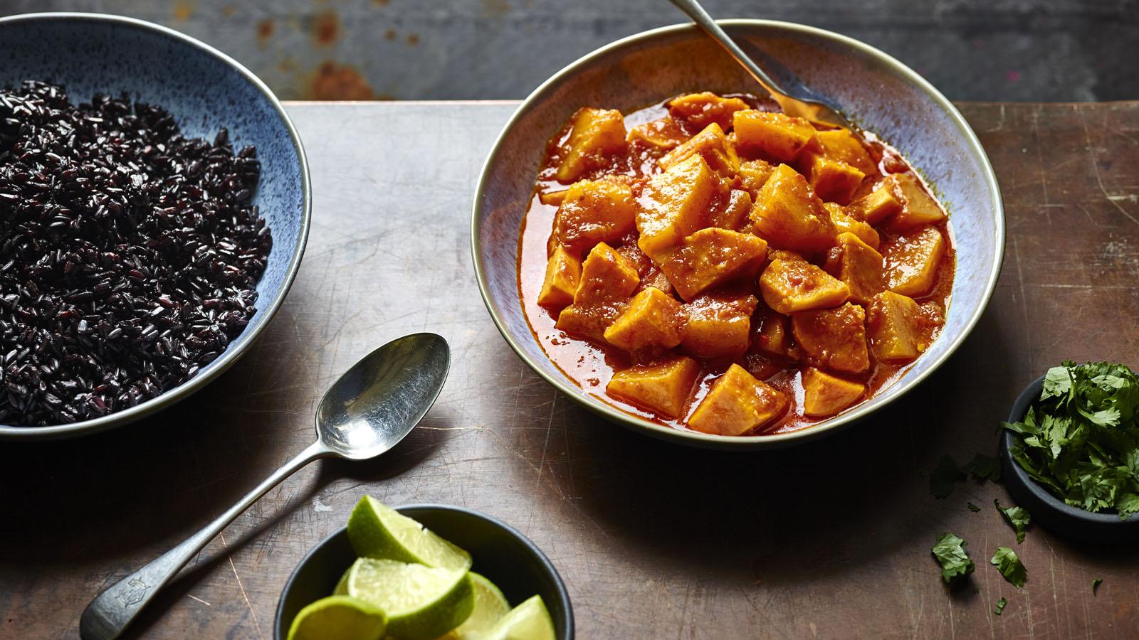 Butternut squash and sweet potato curry