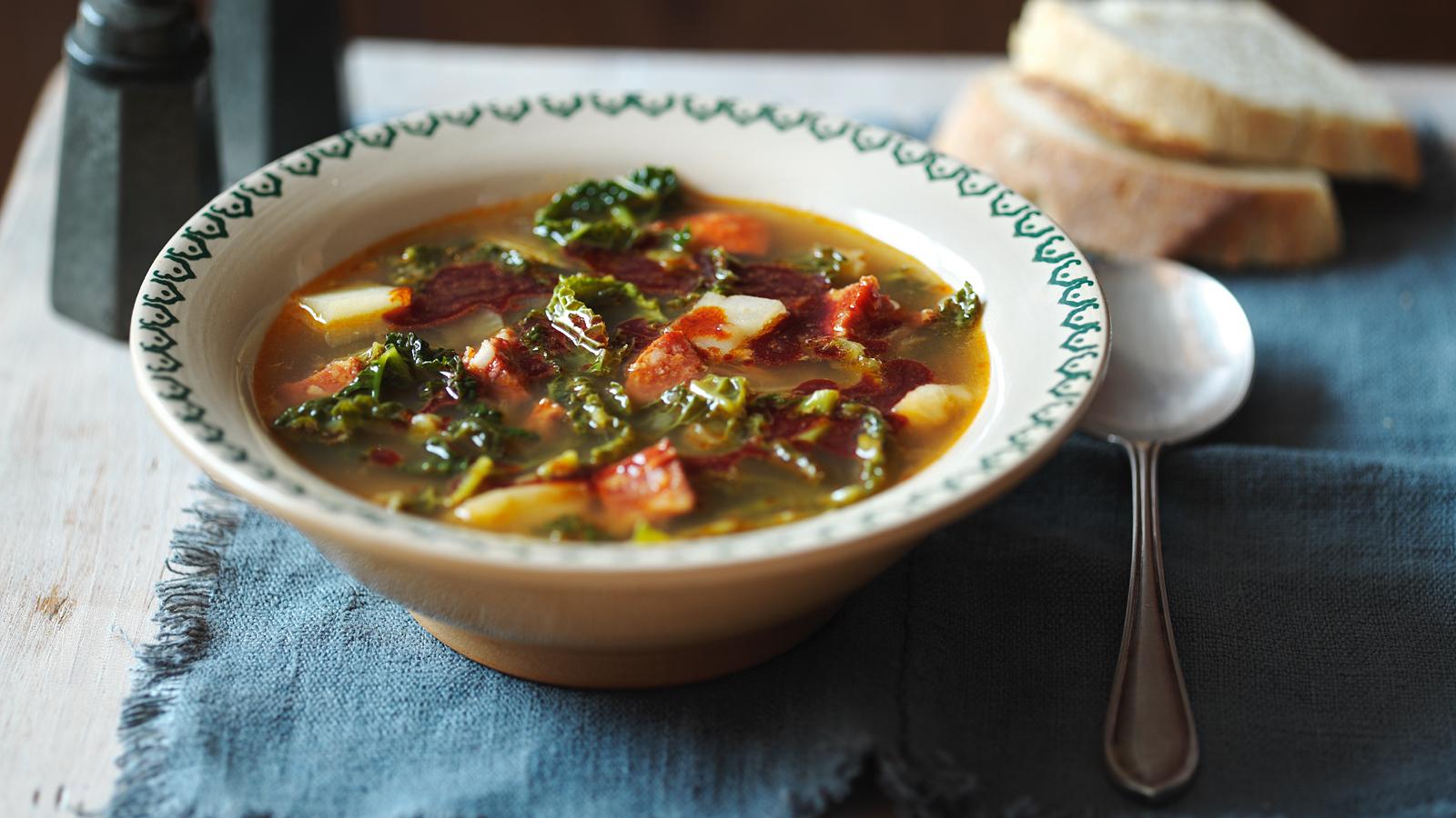 Portuguese-style cabbage soup