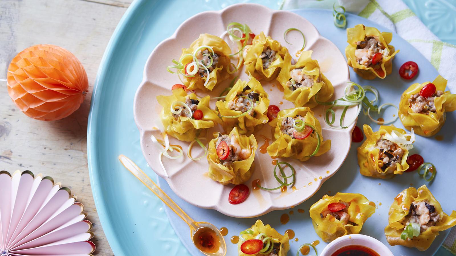 Celebratory pork and prawn dumplings