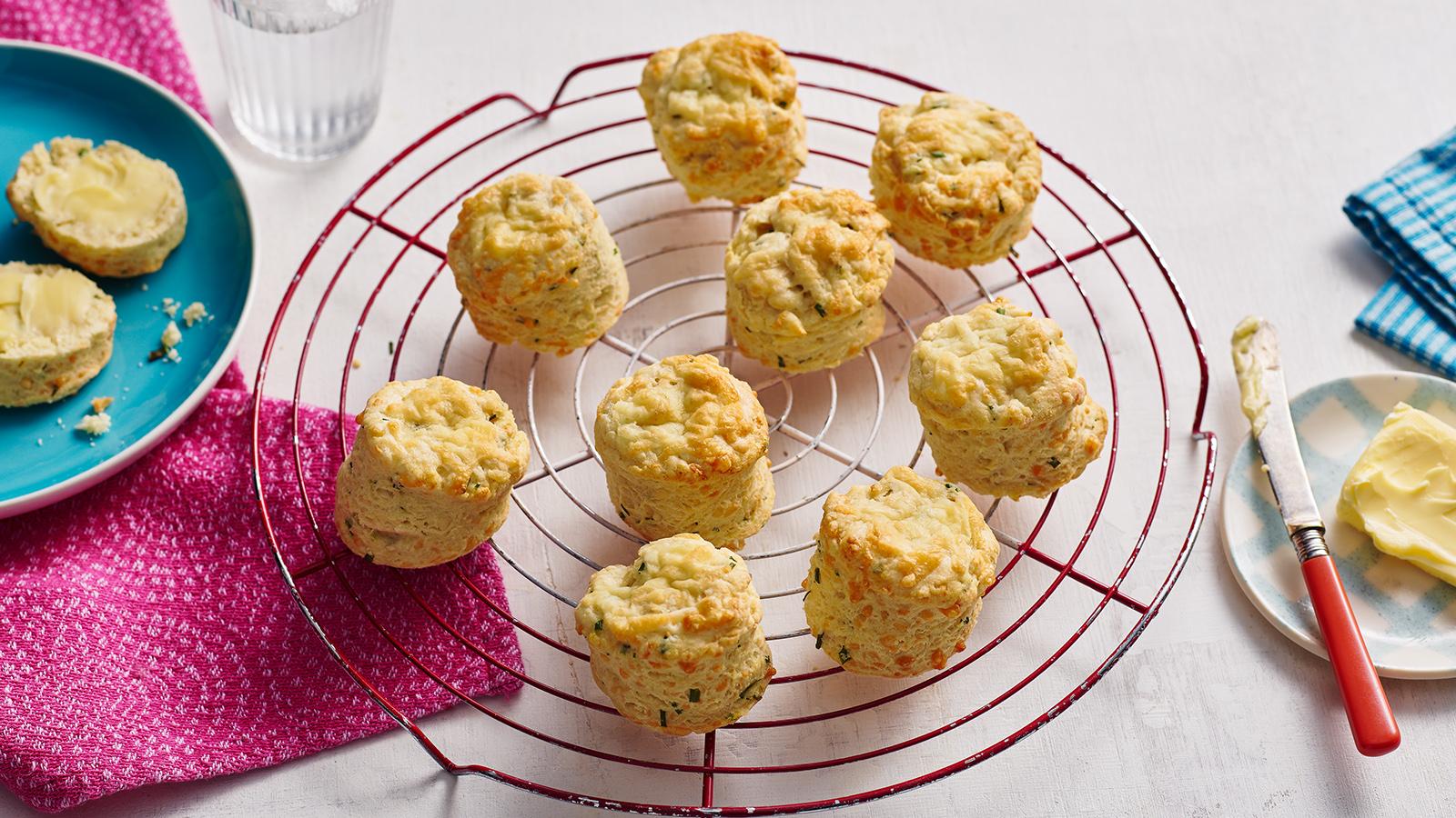 Cheese and chive scones