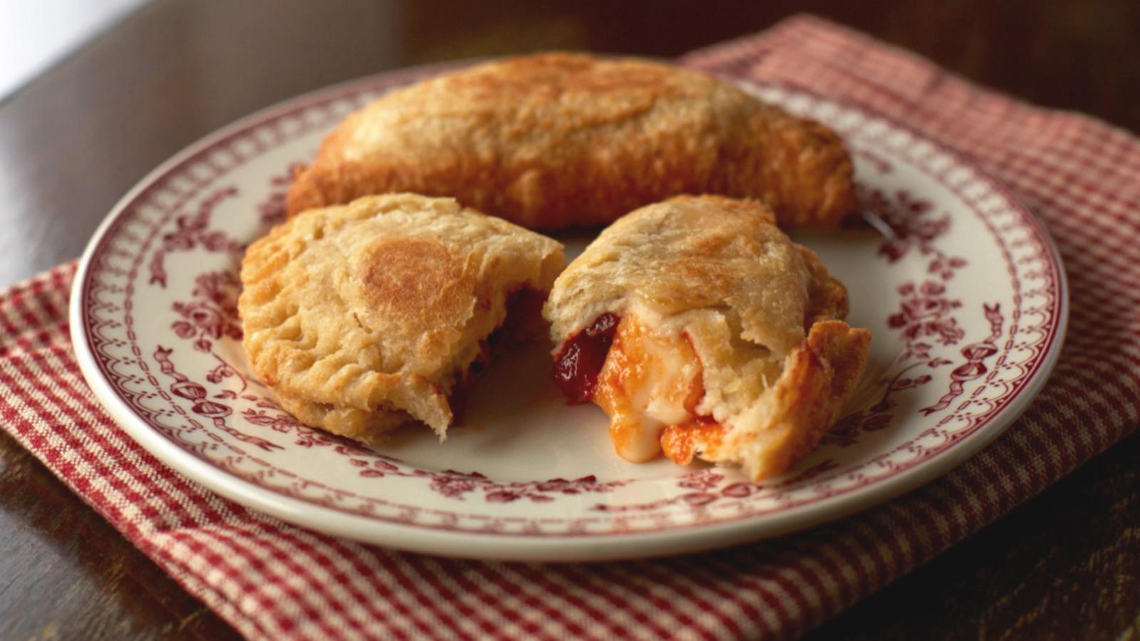 Cheese and tomato chutney turnovers