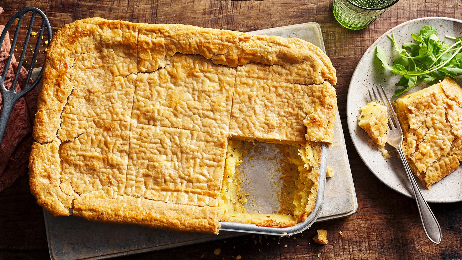 Cheese, potato and onion pie recipe - BBC Food
