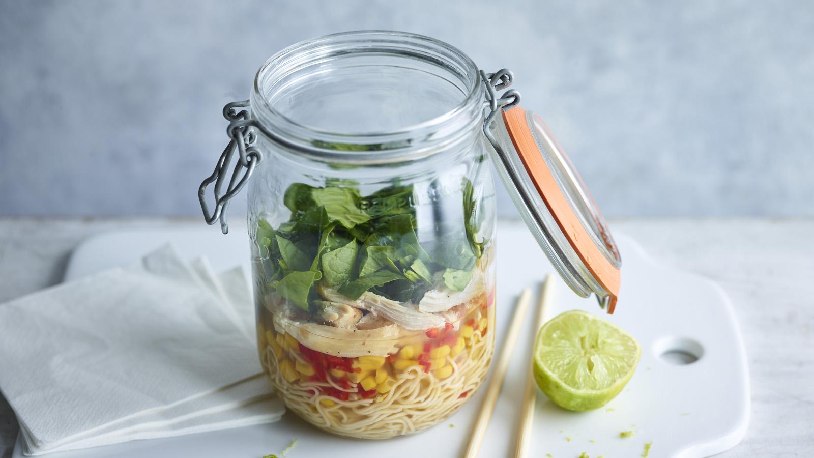 Chicken and sweetcorn noodles