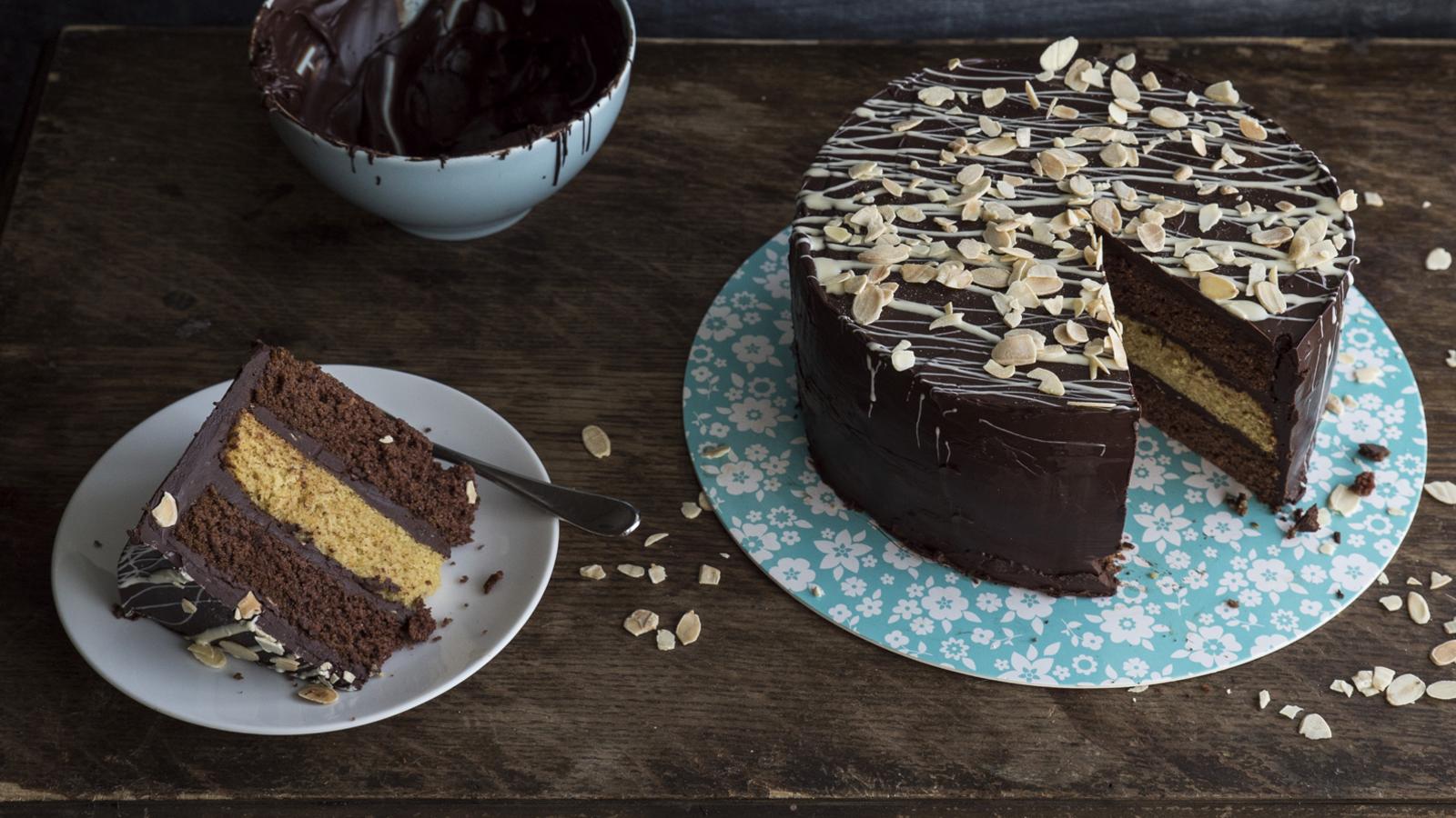Chocolate and orange celebration cake
