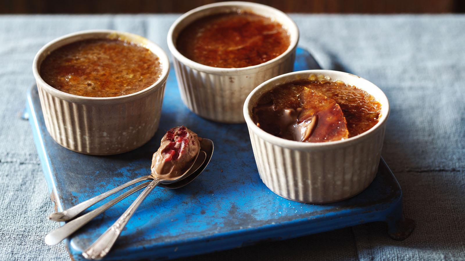 Chocolate and raspberry crème brûlée recipe - BBC Food