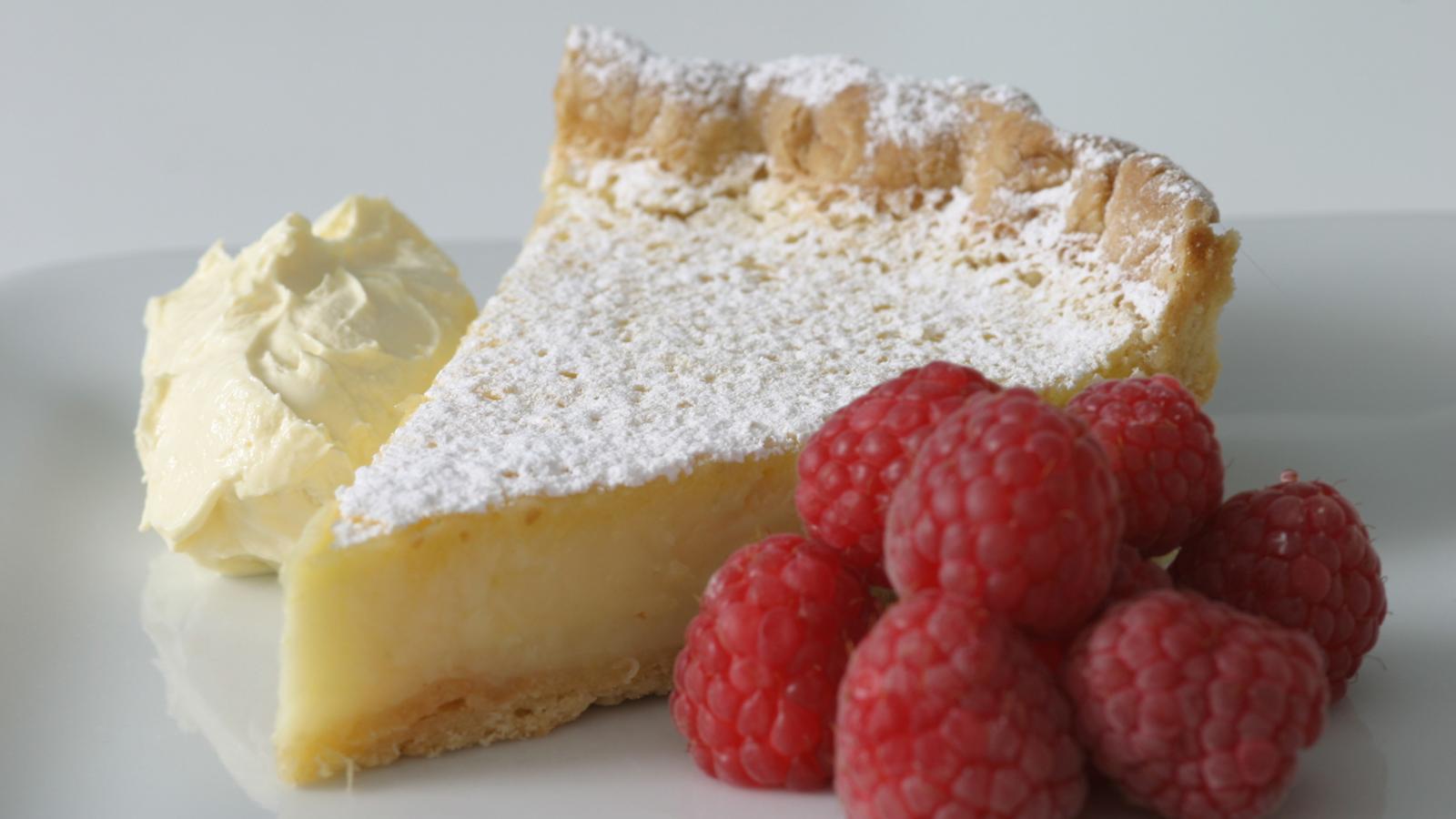 Citrus tart with rich shortcrust pastry