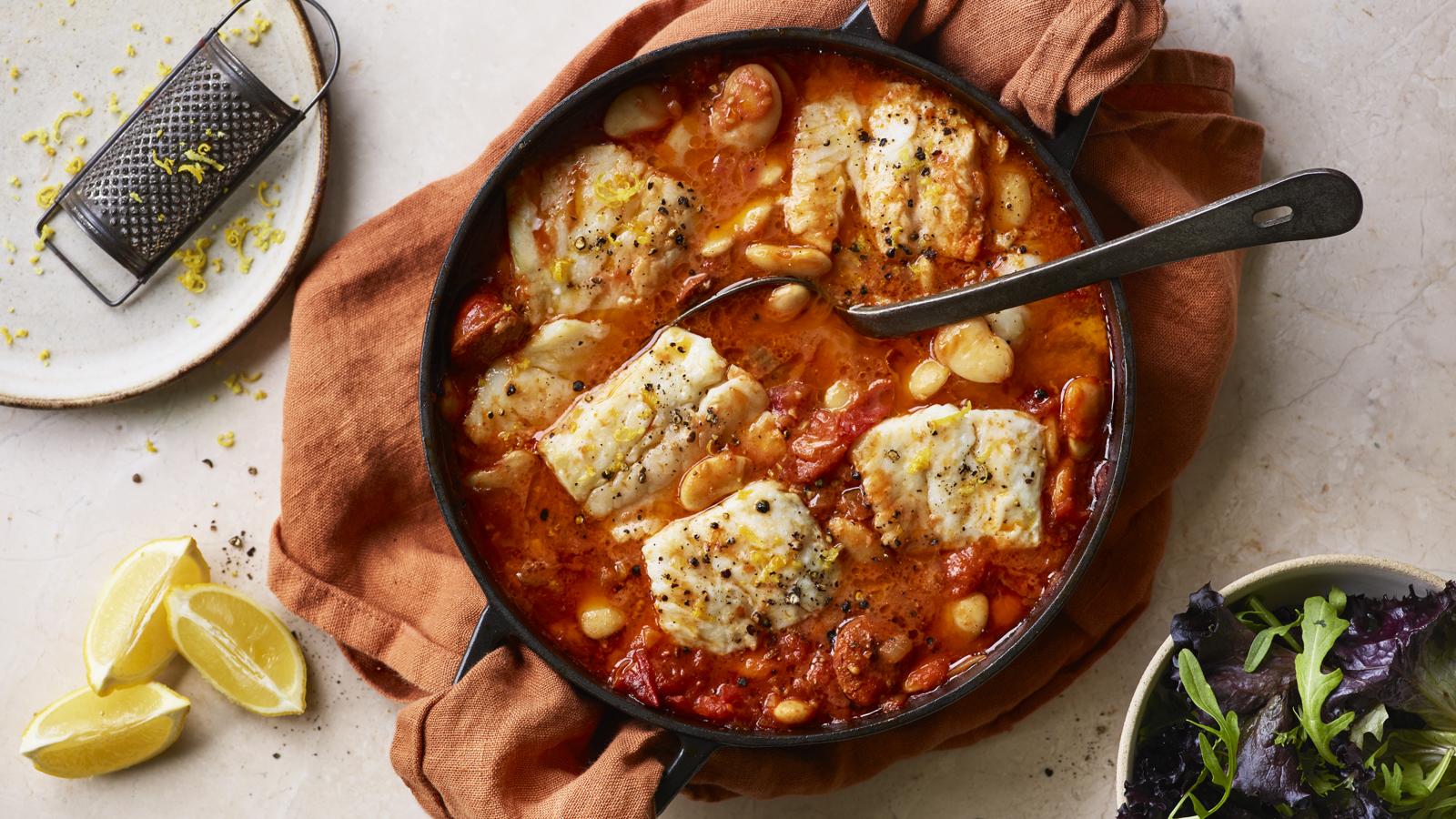 Cod and chorizo stew