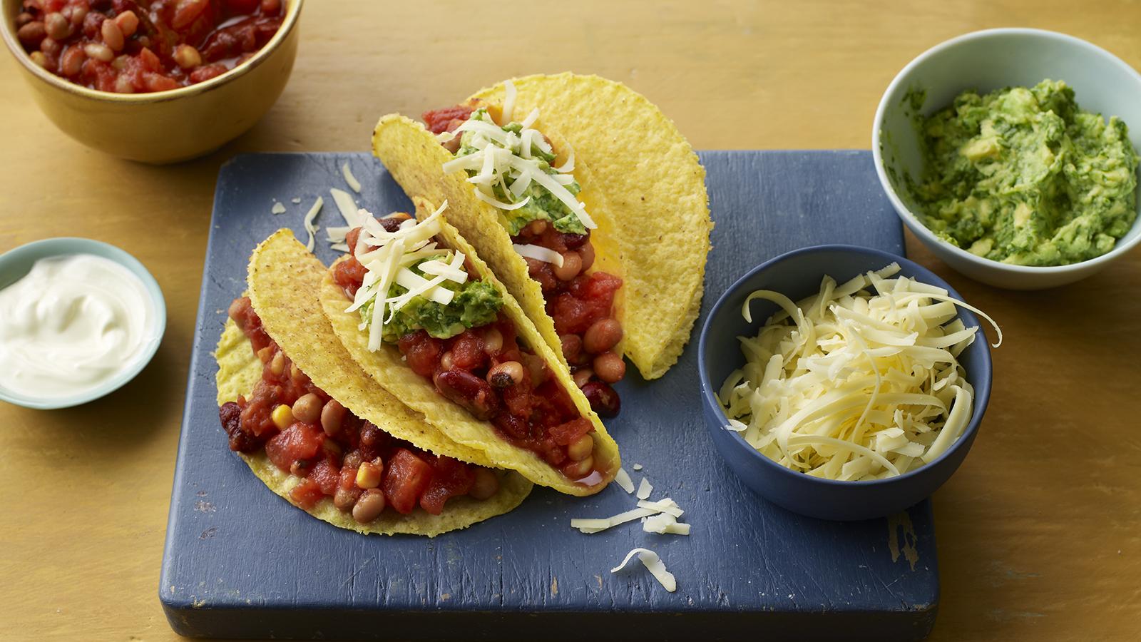 Easy vegetarian tacos