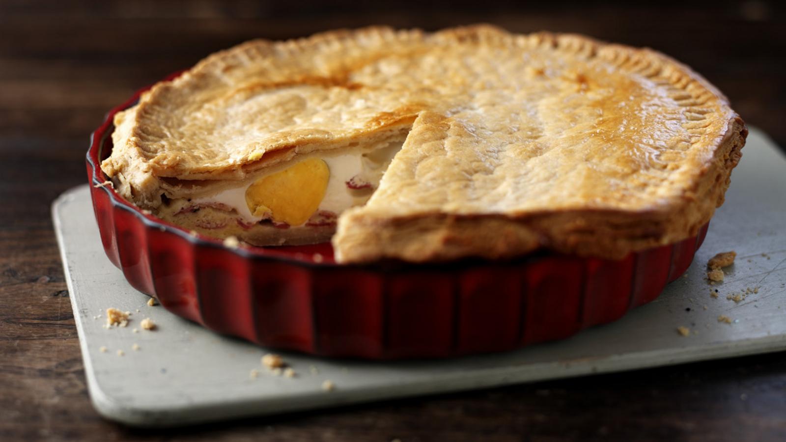 Egg And Bacon Pie Recipe Bbc Food 