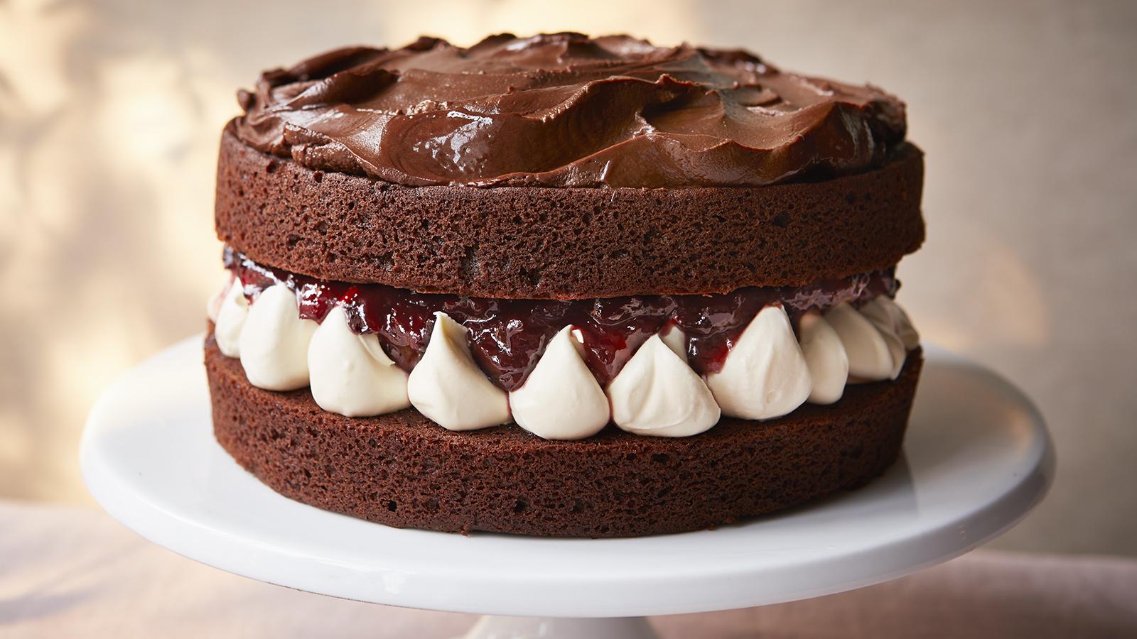 Chocolate and cherry cake