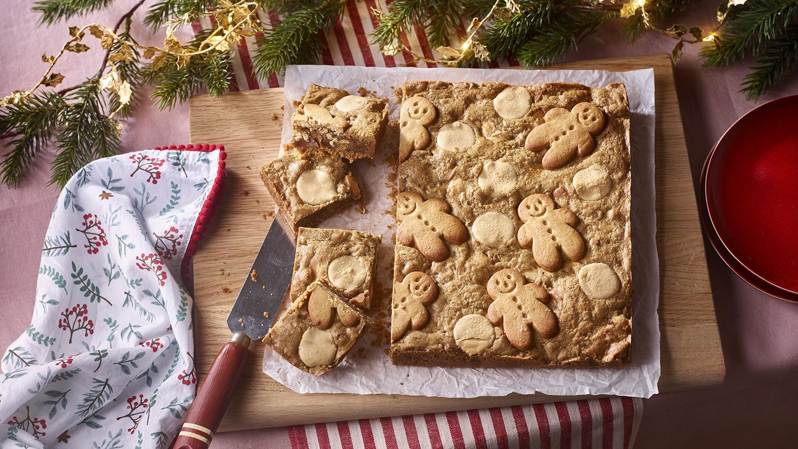 Gingerbread blondies