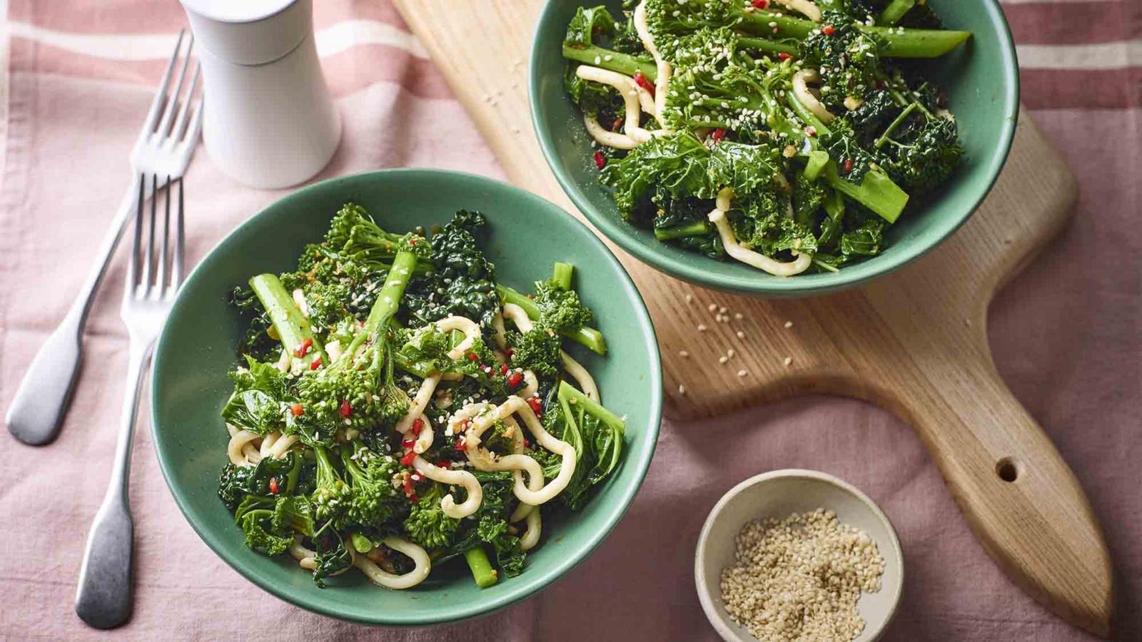 Greens with chilli soy dressing