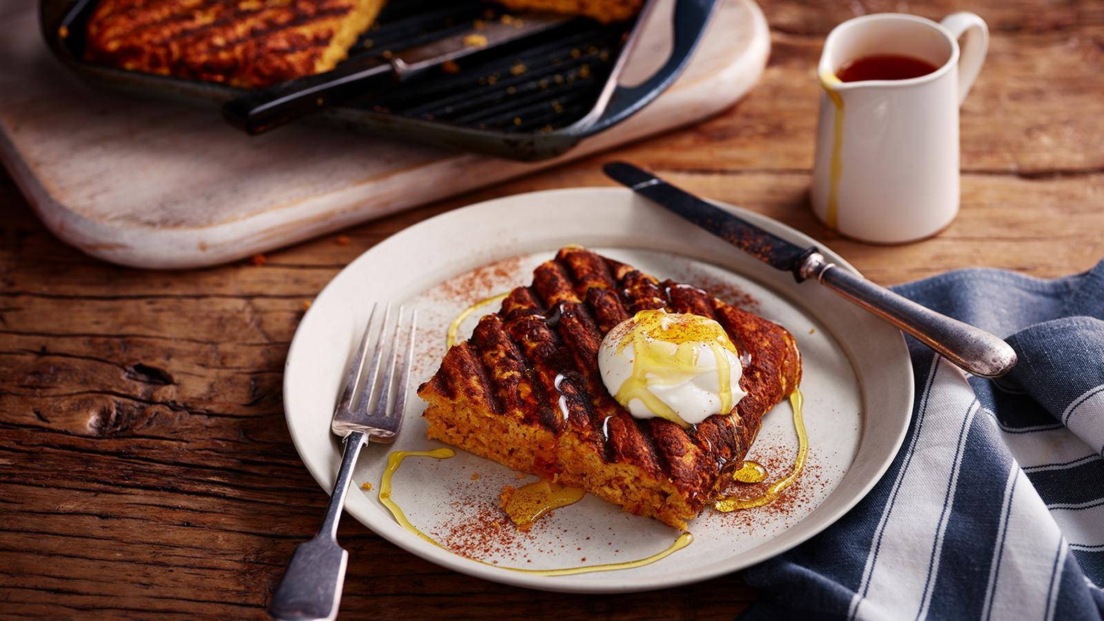 Griddle pan pumpkin waffles