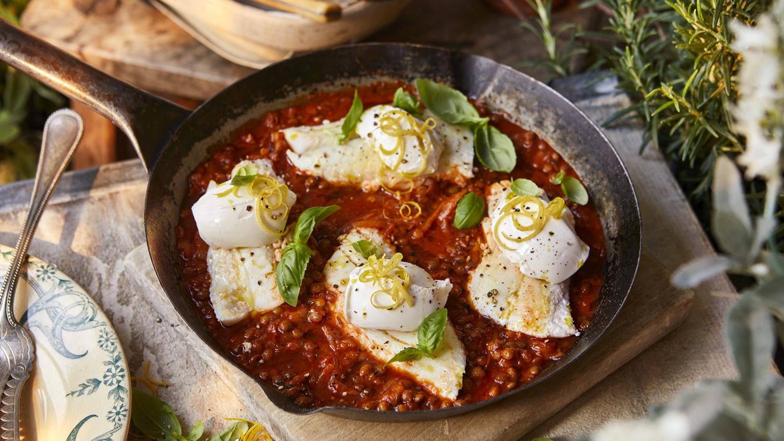 Haddock and lentils